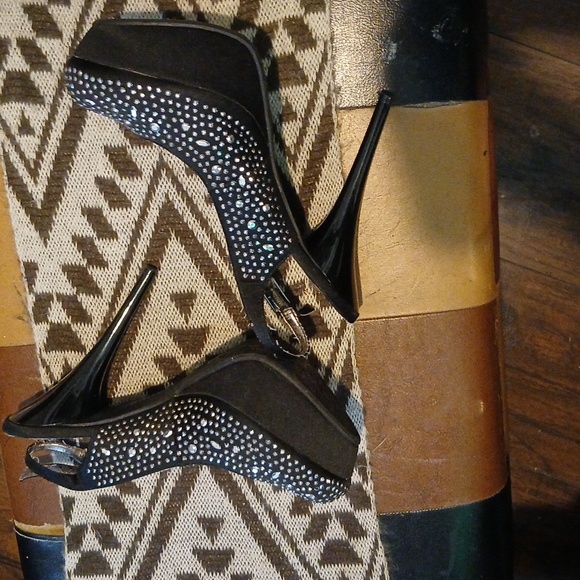 Black bling high heels - Picture 3 of 8